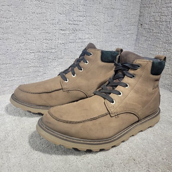 Sorel Madson II Men's Size 9.5 US Brown Leather Moc Toe Waterproof Boots - Picture 6 of 10